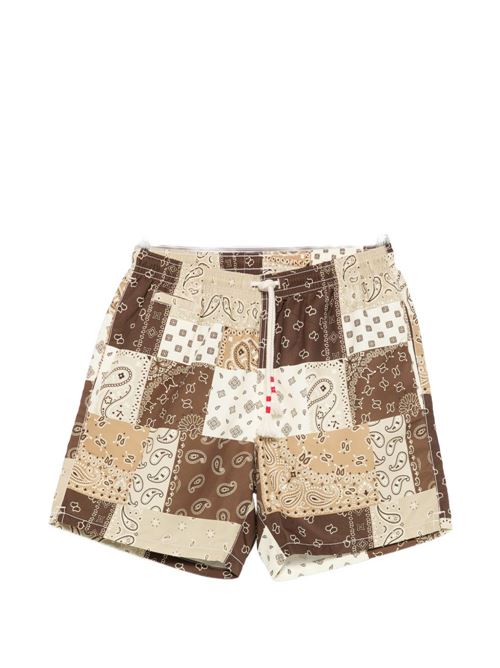 Boxer mare uomo MC2 Saint Barth Caprese marrone con fantasia bandana MC2 SAINT BARTH | CAPRESE08111L